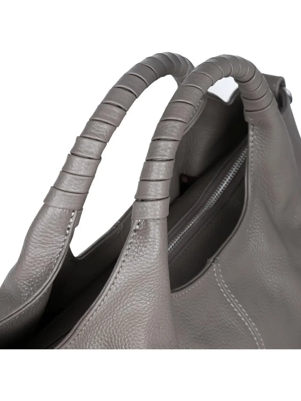 Women's Gray Genuine Leather Shoulder Satchel Designer Crossbody Hobo Bags